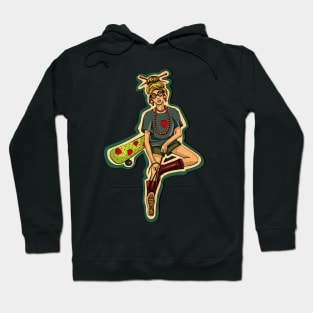 Japanese skateboarder Hoodie